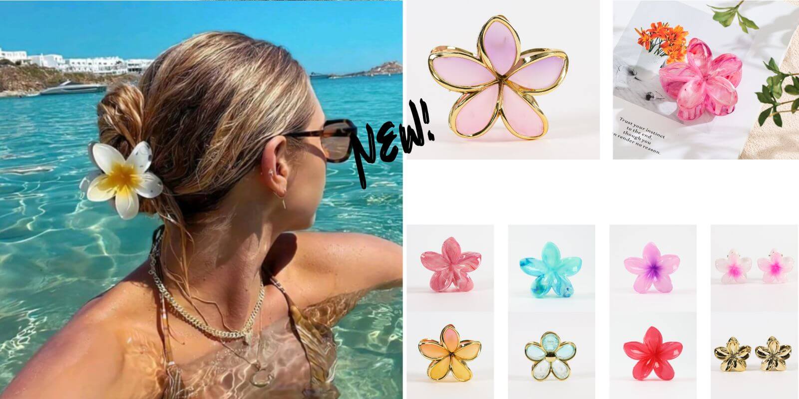 Pinces à cheveux fleur